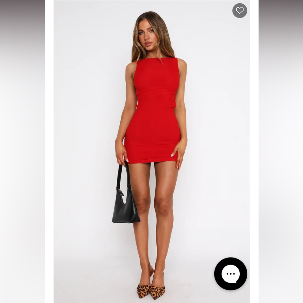 White Fox Get To Know You Mini Dress Red